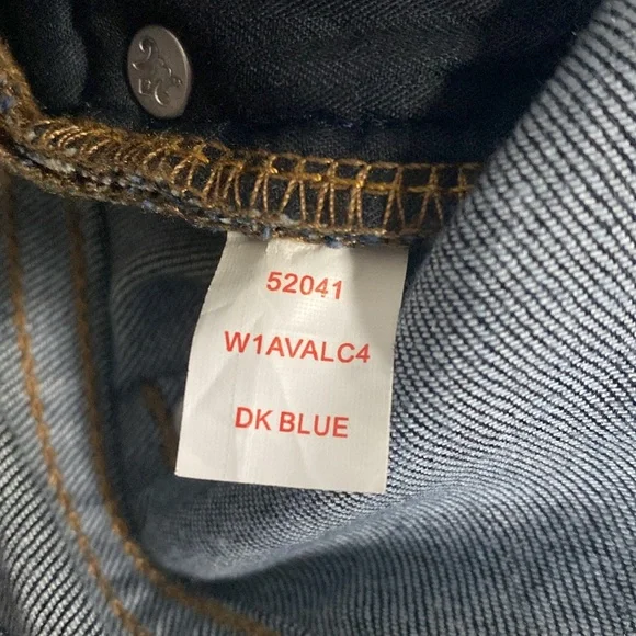 MEK Avalon Cigarette Jeans NWT Women's 29 Dark Blue Denim Embroidered Low Rise - Picture 8 of 17